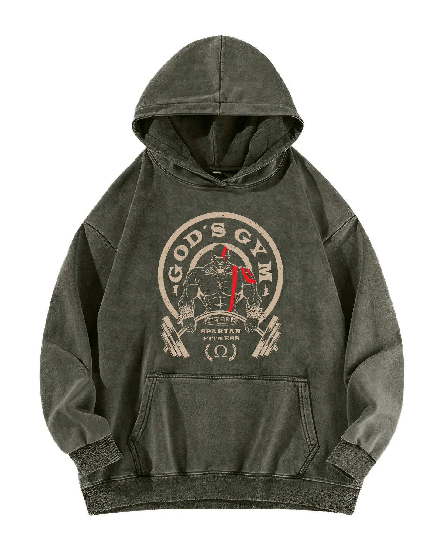 GOD'S GYM: Vintage Washed Hoodie