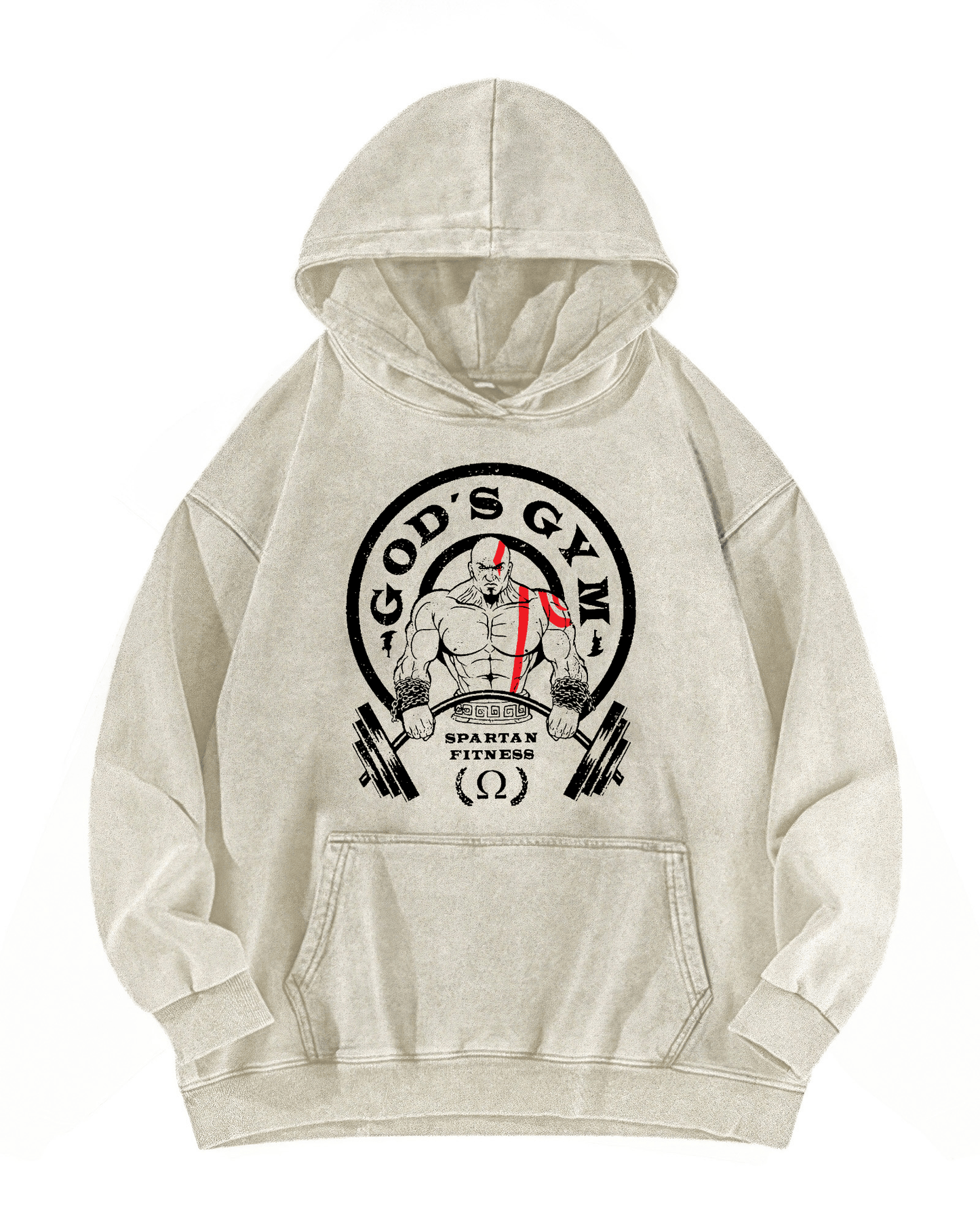 GOD'S GYM: Vintage Washed Hoodie