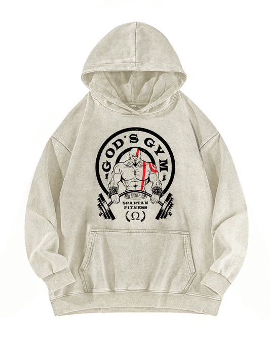 GOD'S GYM: Vintage Washed Hoodie