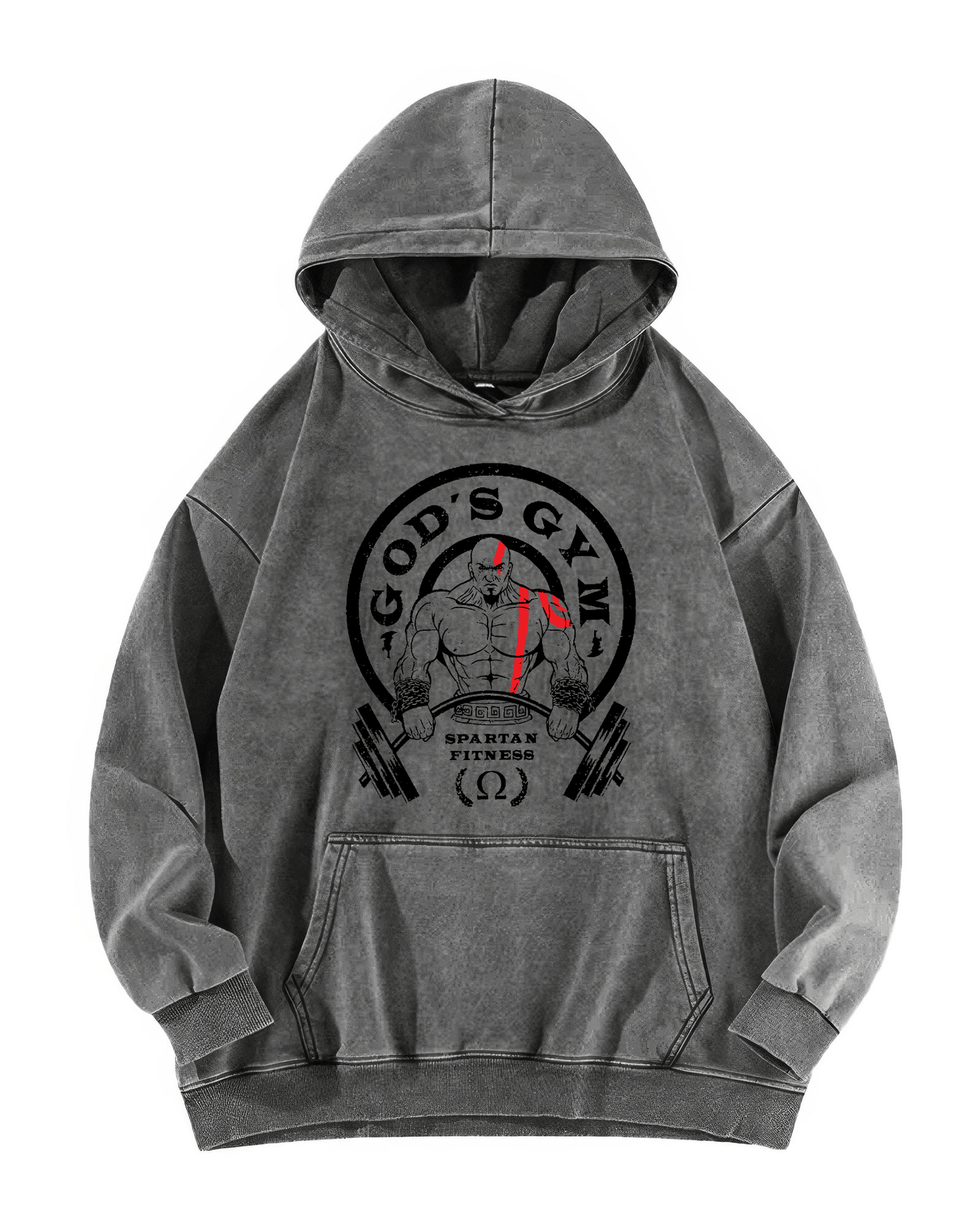 GOD'S GYM: Vintage Washed Hoodie