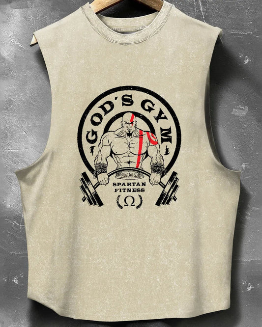 AthelticHub: GOD'S GYM - Vintage Ärmelloses Tanktop