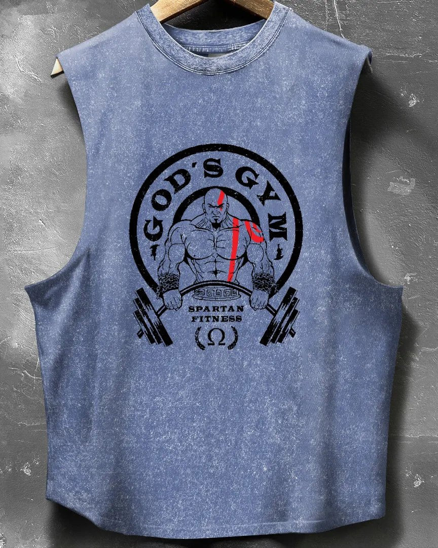 AthelticHub: GOD'S GYM - Vintage Ärmelloses Tanktop