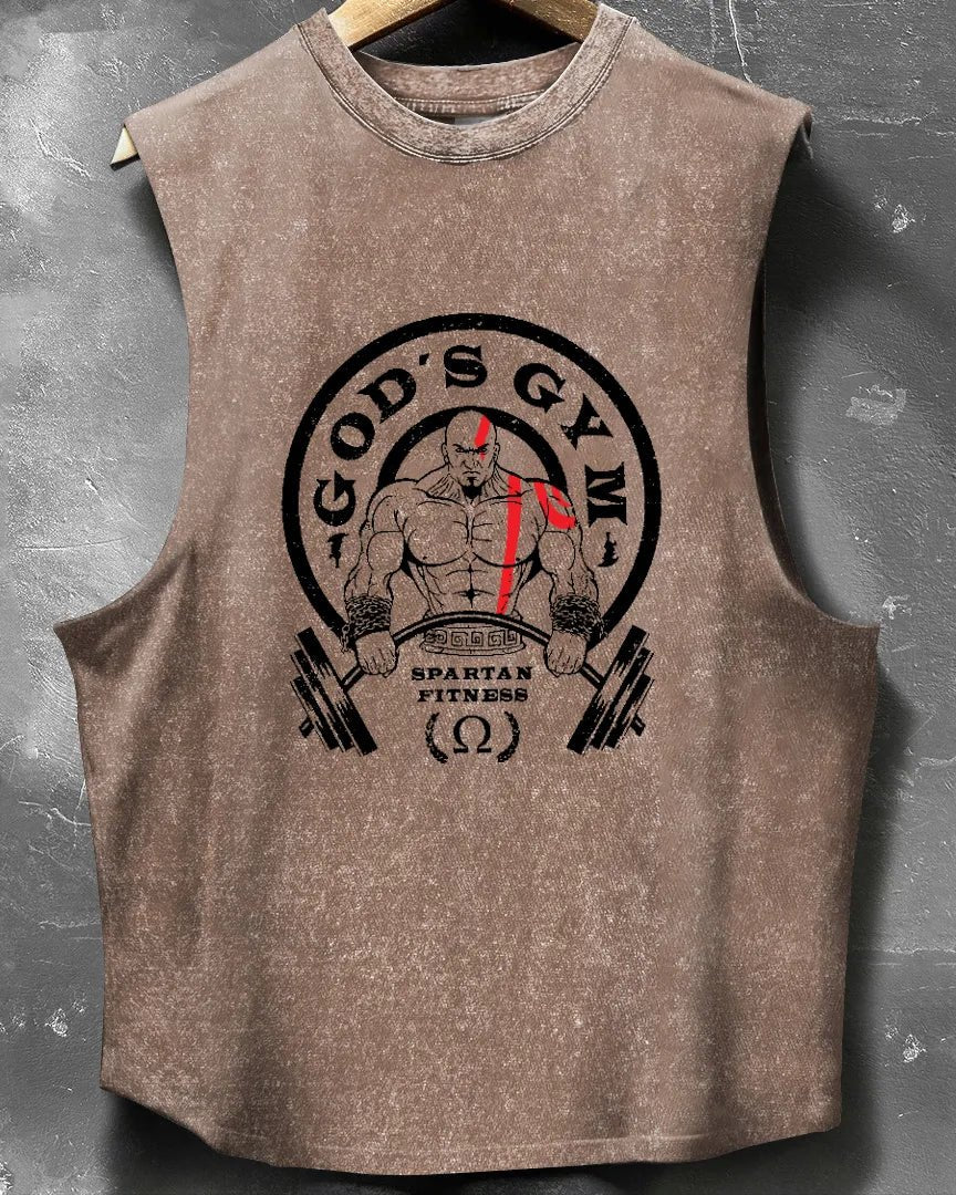 AthelticHub: GOD'S GYM - Vintage Ärmelloses Tanktop