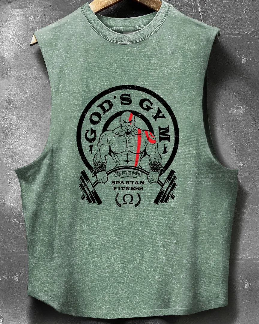 AthelticHub: GOD'S GYM - Vintage Ärmelloses Tanktop