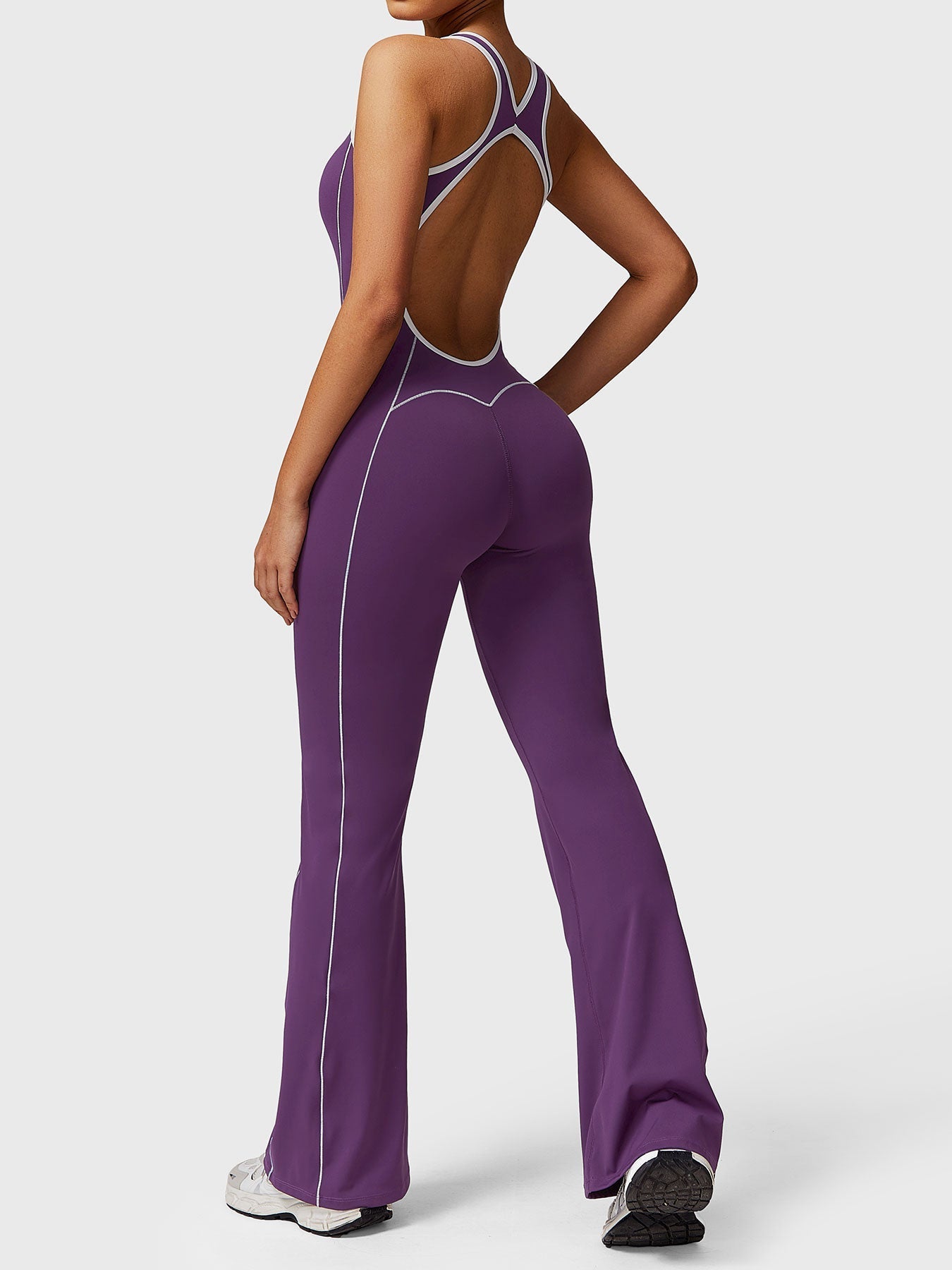 Ironfit Antonia Kontrast-Flare-Jumpsuit