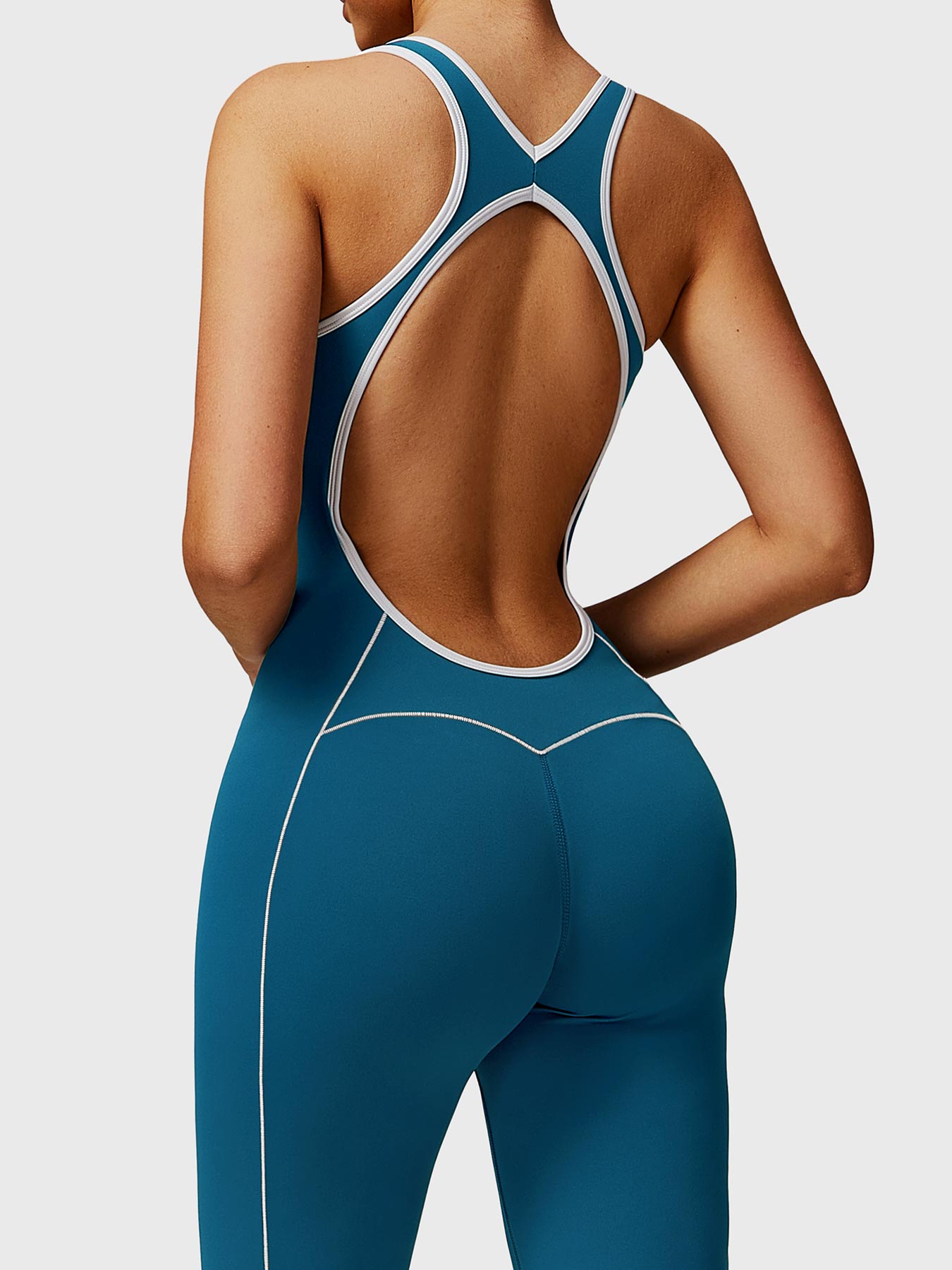 Ironfit Antonia Kontrast-Flare-Jumpsuit