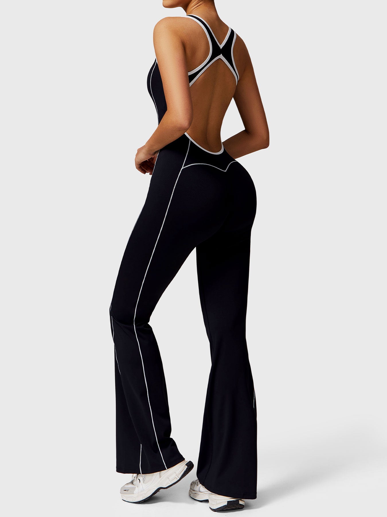Ironfit Antonia Kontrast-Flare-Jumpsuit