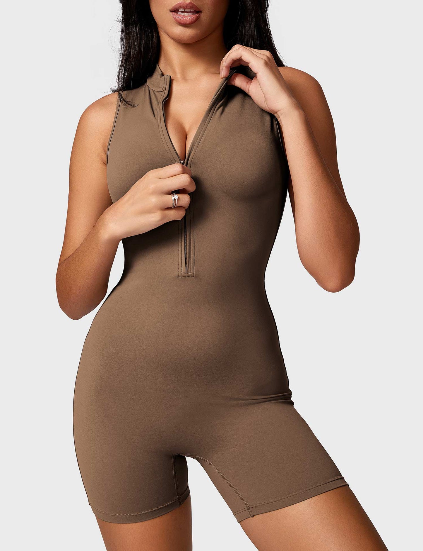 Ironfit Belle Ärmelloser Jumpsuit mit Reißverschluss