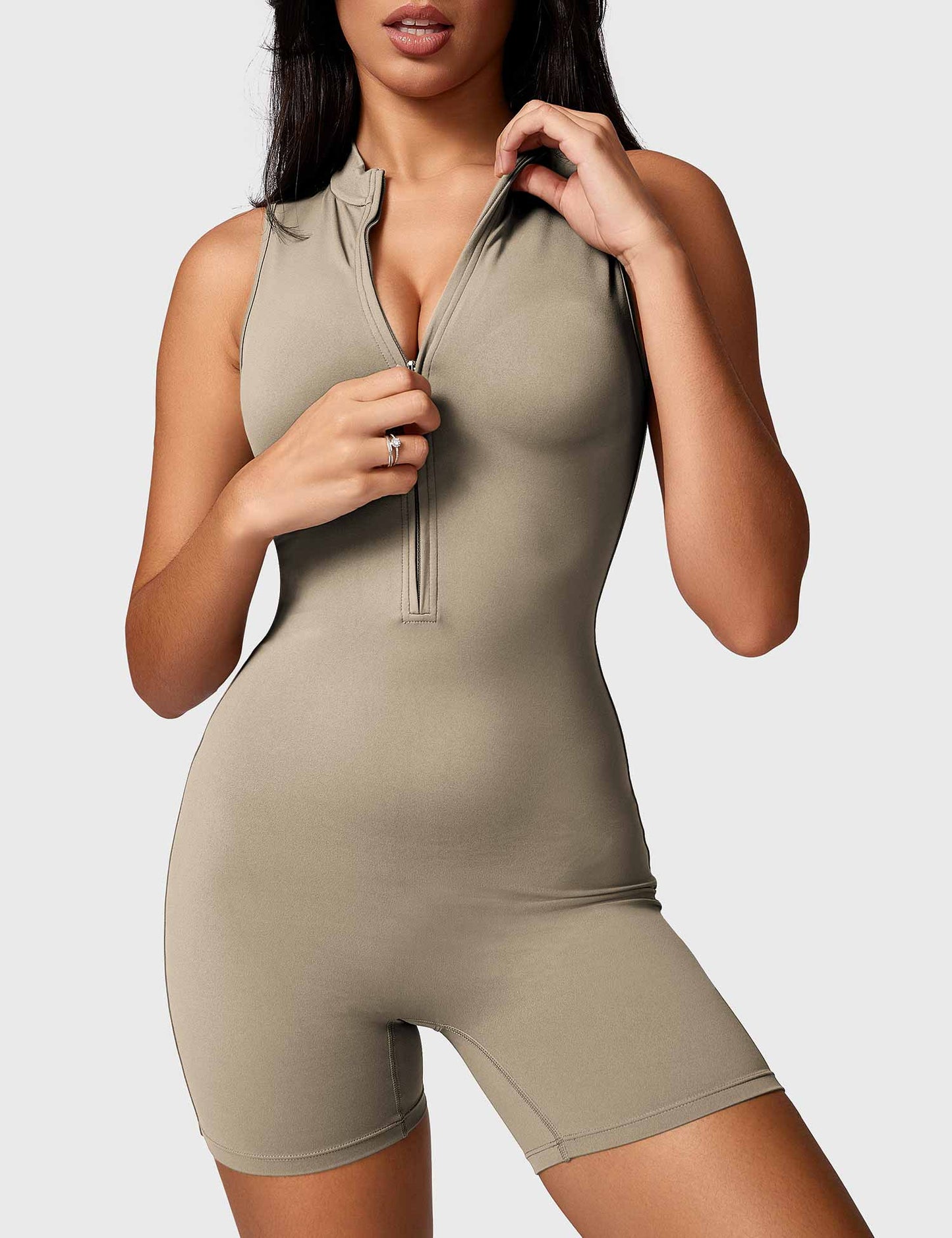 Ironfit Belle Ärmelloser Jumpsuit mit Reißverschluss