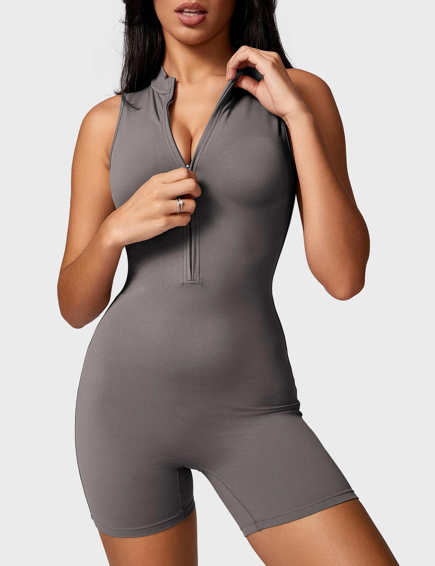 Ironfit Belle Ärmelloser Jumpsuit mit Reißverschluss
