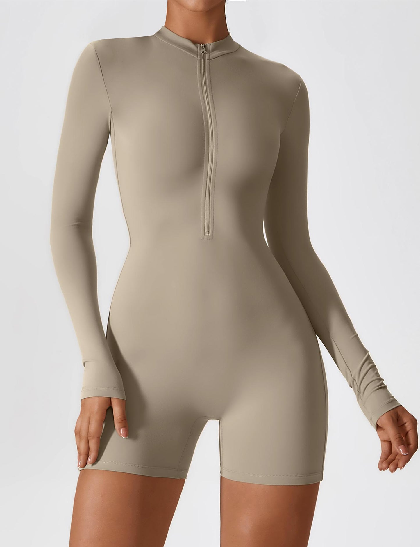 Ironfit Langarm-Jumpsuit mit Reißverschluss