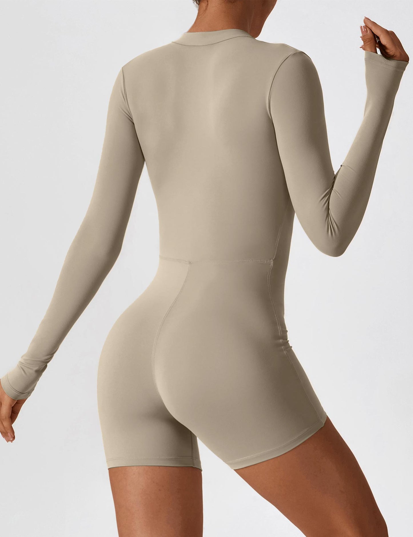 Ironfit Langarm-Jumpsuit mit Reißverschluss