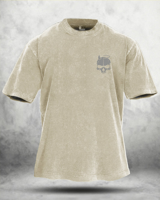 SKUL WING: Vintage-Style T-Shirt mit Flair