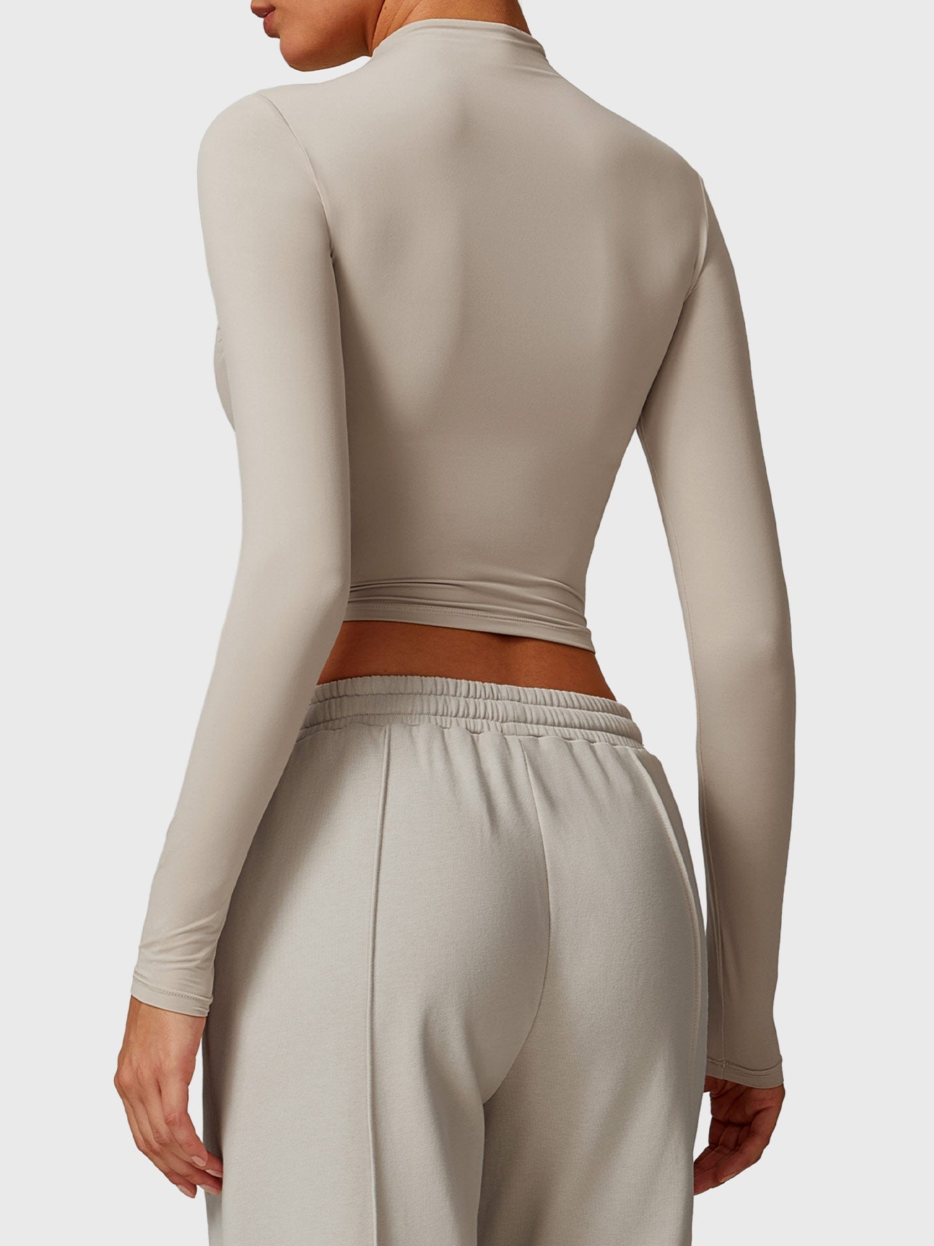 Ironfit Turtle Neck Long Sleeve Crop Top