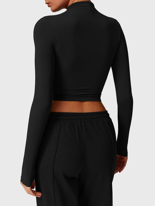 Ironfit Turtle Neck Long Sleeve Crop Top