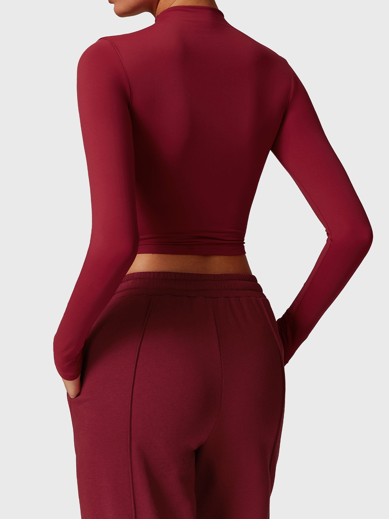 Ironfit Turtle Neck Long Sleeve Crop Top