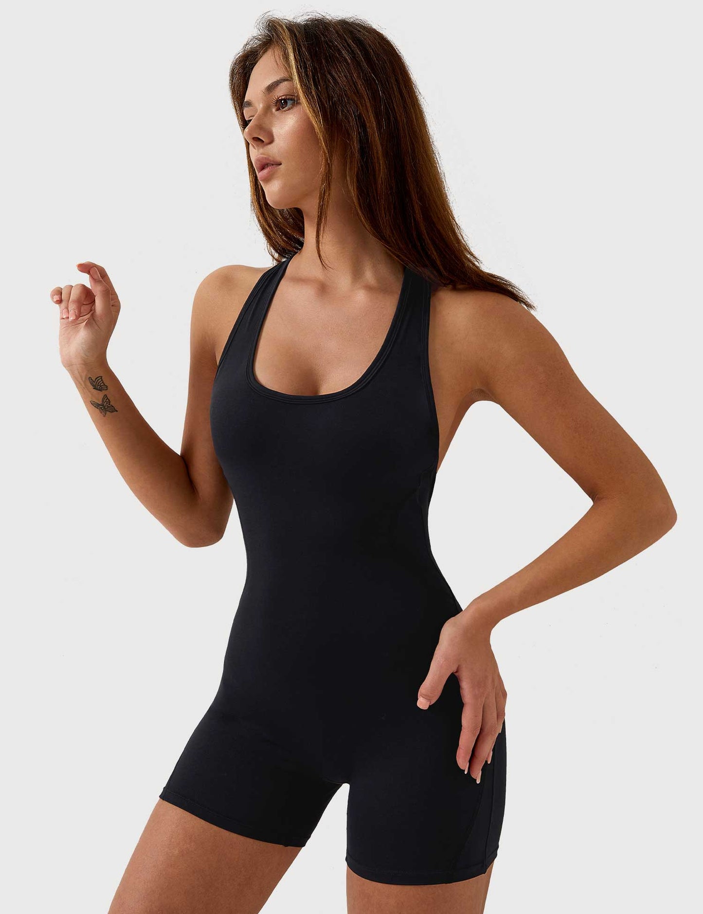 Ironfit U-Ausschnitt Rückenfreier Jumpsuit