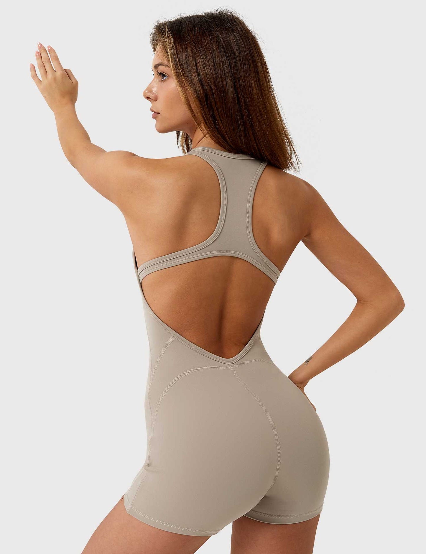 Ironfit U-Ausschnitt Rückenfreier Jumpsuit