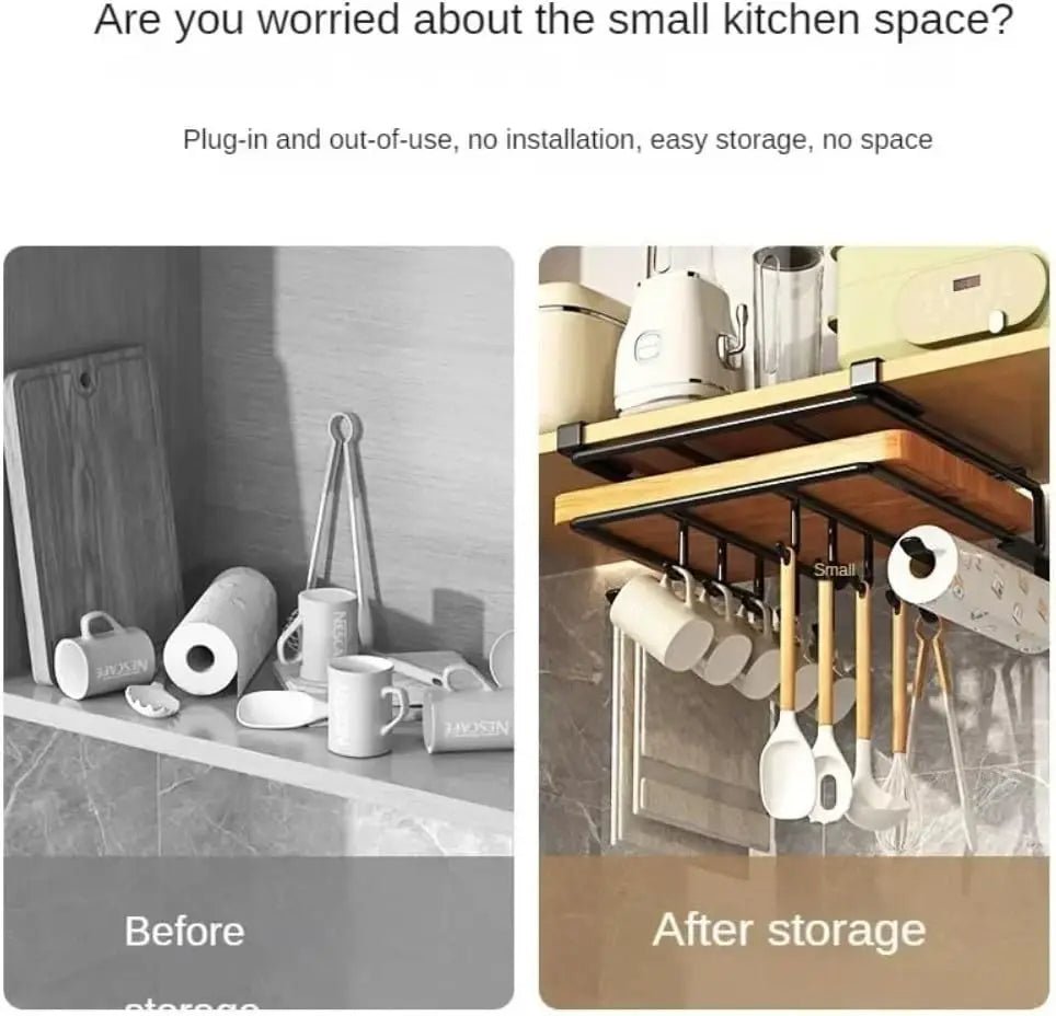 Elegantes Hängeregal für stilvolle Küchenorganisation