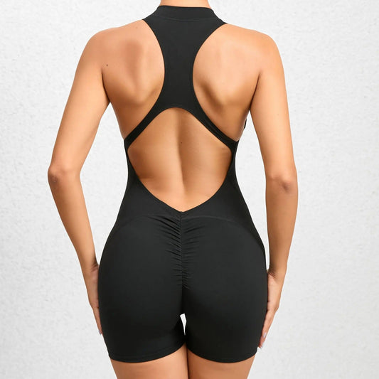 Jumpsuit-Shorts mit Reißverschluss
