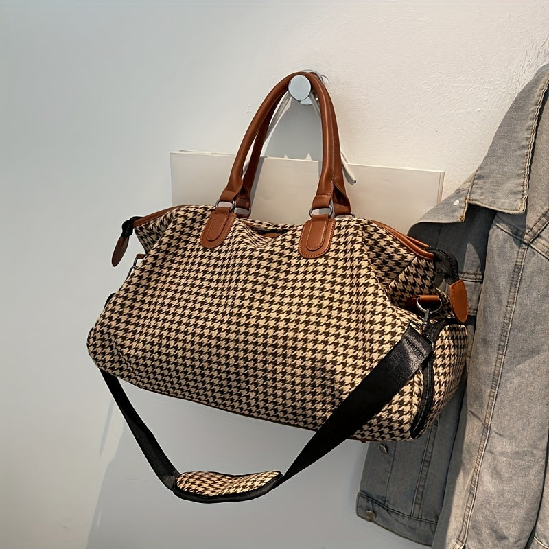 Avenue Houndstooth Elegante Wochenendtasche