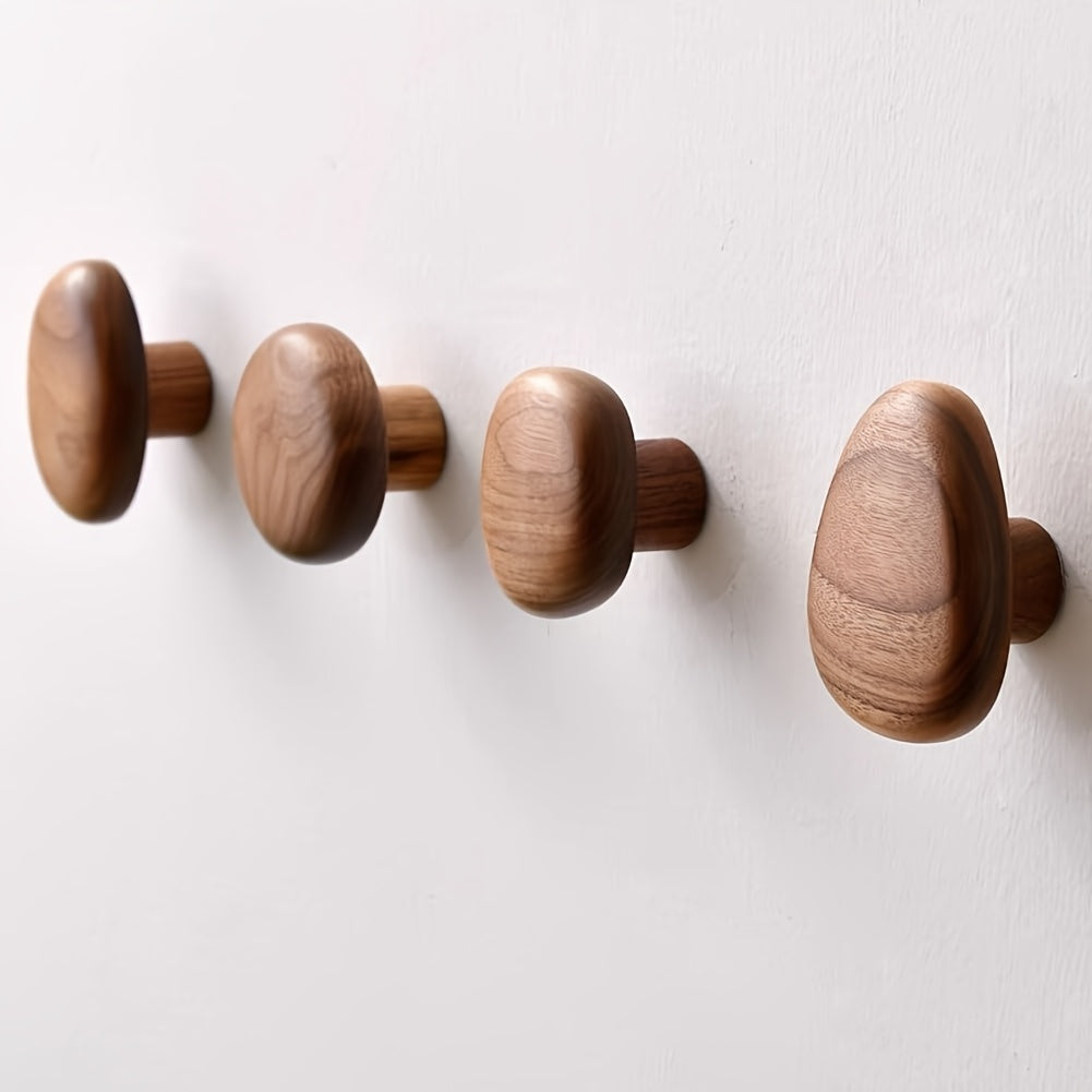 Elegantes Pebble Holz-Haken Set