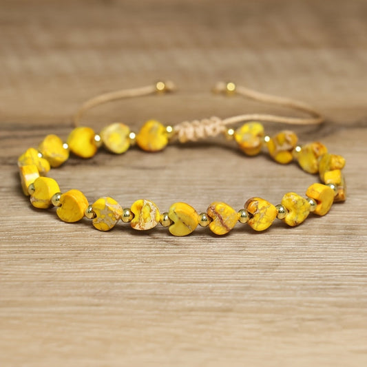 Herzlinien-Armband aus edlen Steinen