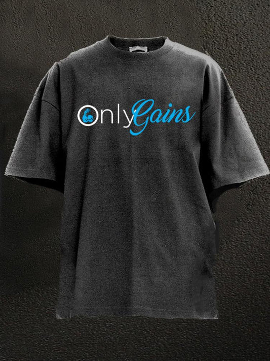 Only Gains: Trendiges, gewaschenes T-Shirt