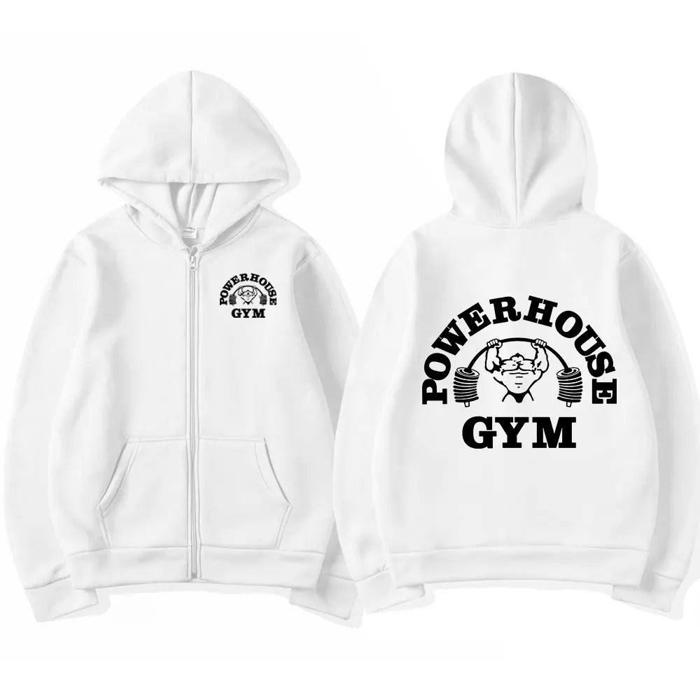 Powerhouse Gym Zip-Hoodie: Dein Style für Kraft und Komfort