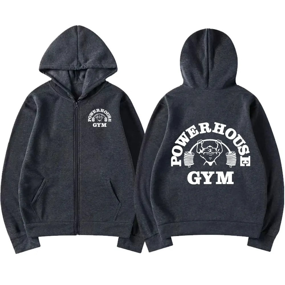 Powerhouse Gym Zip-Hoodie: Dein Style für Kraft und Komfort