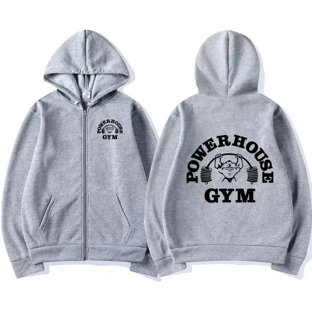 Powerhouse Gym Zip-Hoodie: Dein Style für Kraft und Komfort