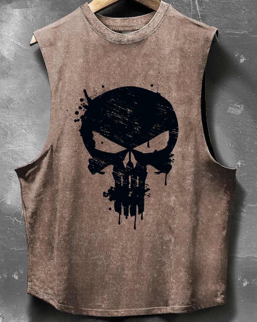 AthelticHub Skull Drop: Trendiges Ärmelloses Tanktop