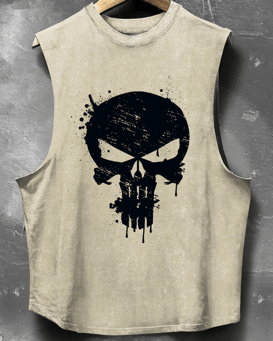 AthelticHub Skull Drop: Trendiges Ärmelloses Tanktop