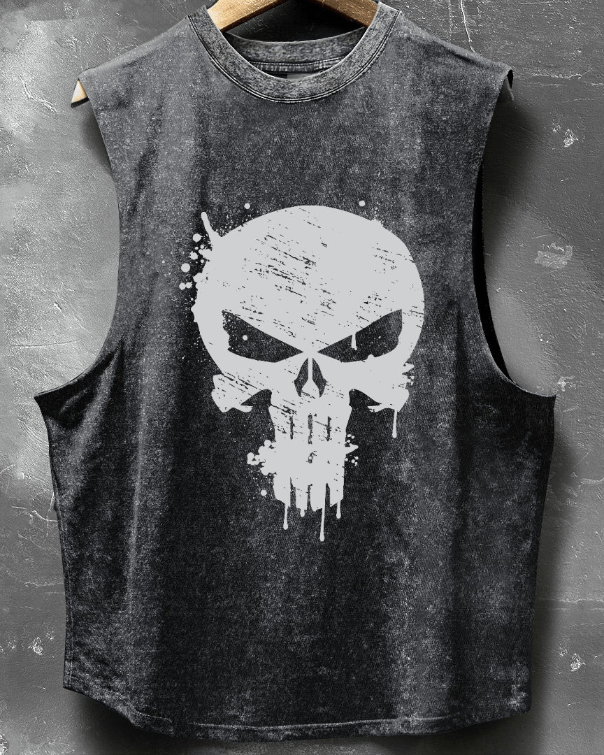 AthelticHub Skull Drop: Trendiges Ärmelloses Tanktop