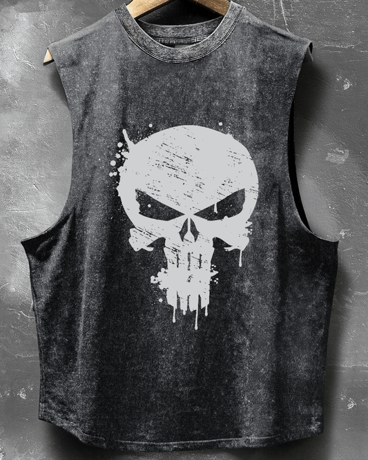 AthelticHub Skull Drop: Trendiges Ärmelloses Tanktop