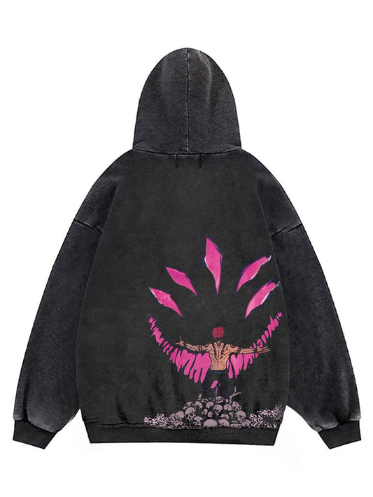 Sukuna Shrine Vintage Hoodie: Urbaner Style mit zeitlosem Flair
