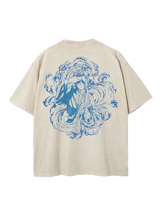TANJIRO Wasseratmung Vintage T-Shirt – Doppelseitiger Style