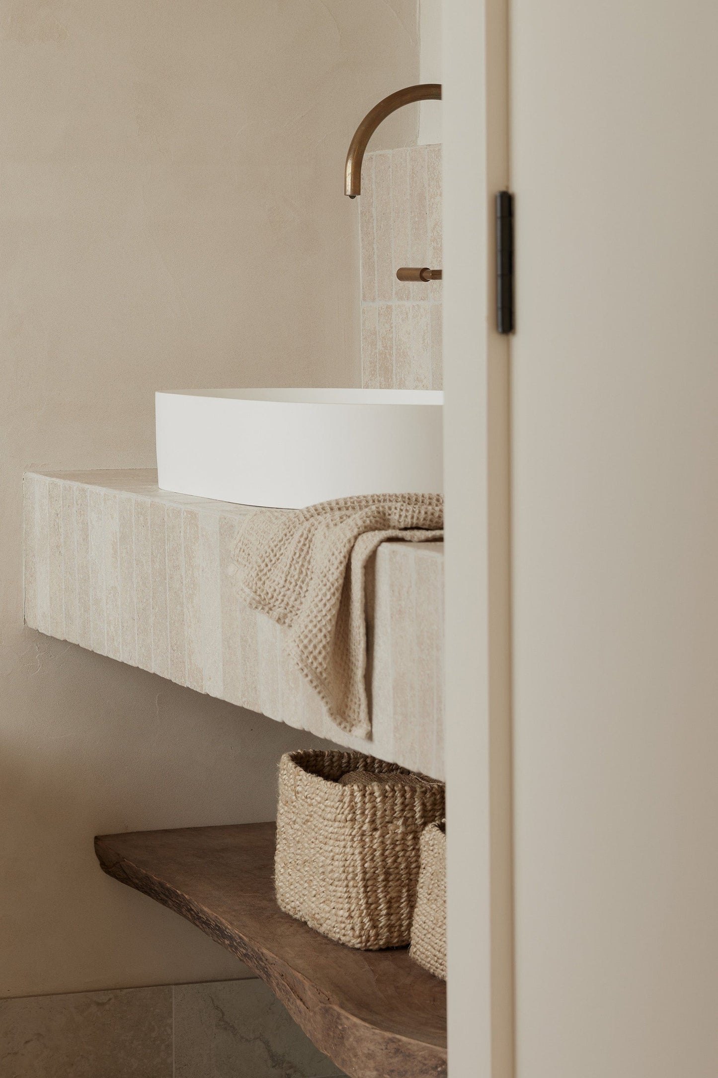 Exklusives Handtuch aus handgewebtem Haferflocken-Design