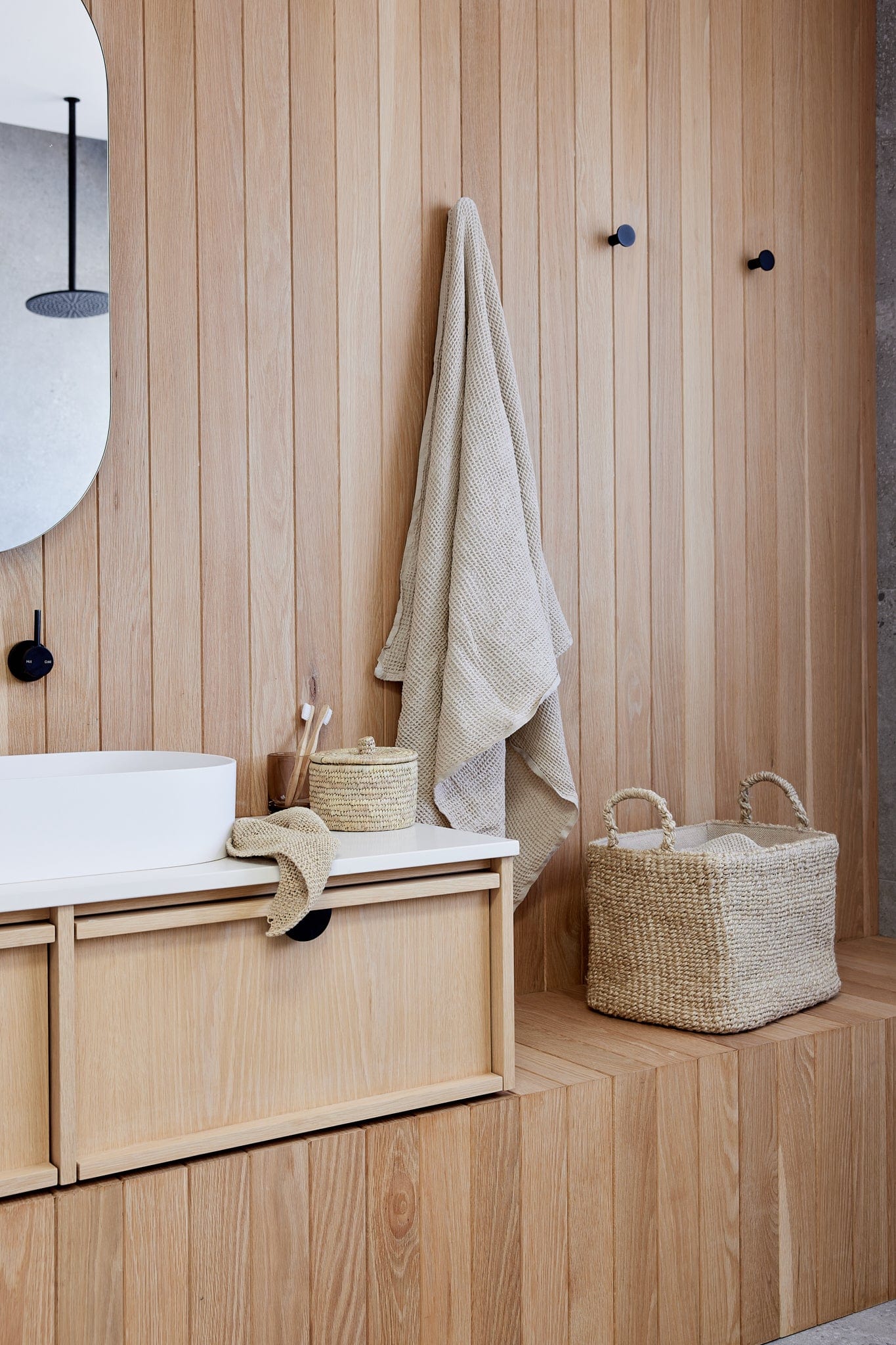 Exklusives Haferflocken-Badetuch – Handgewebte Eleganz für Ihr Bad