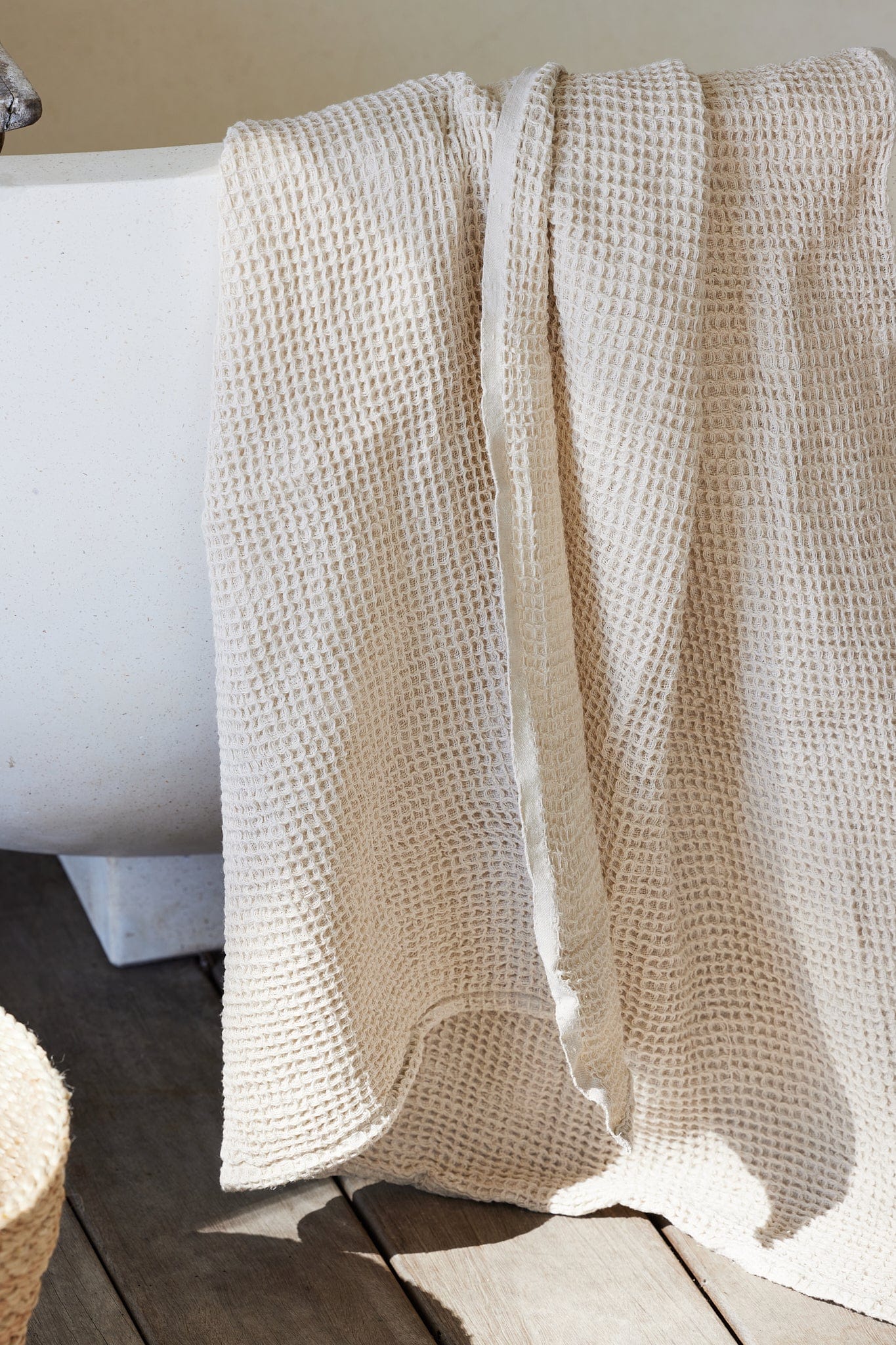 Exklusives Haferflocken-Badetuch – Handgewebte Eleganz für Ihr Bad