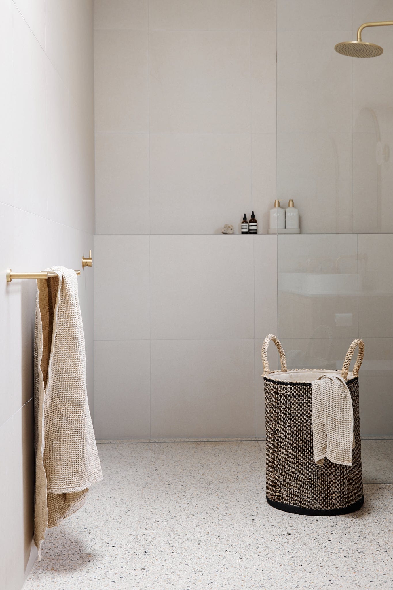 Exklusives Handtuch aus handgewebtem Haferflocken-Design