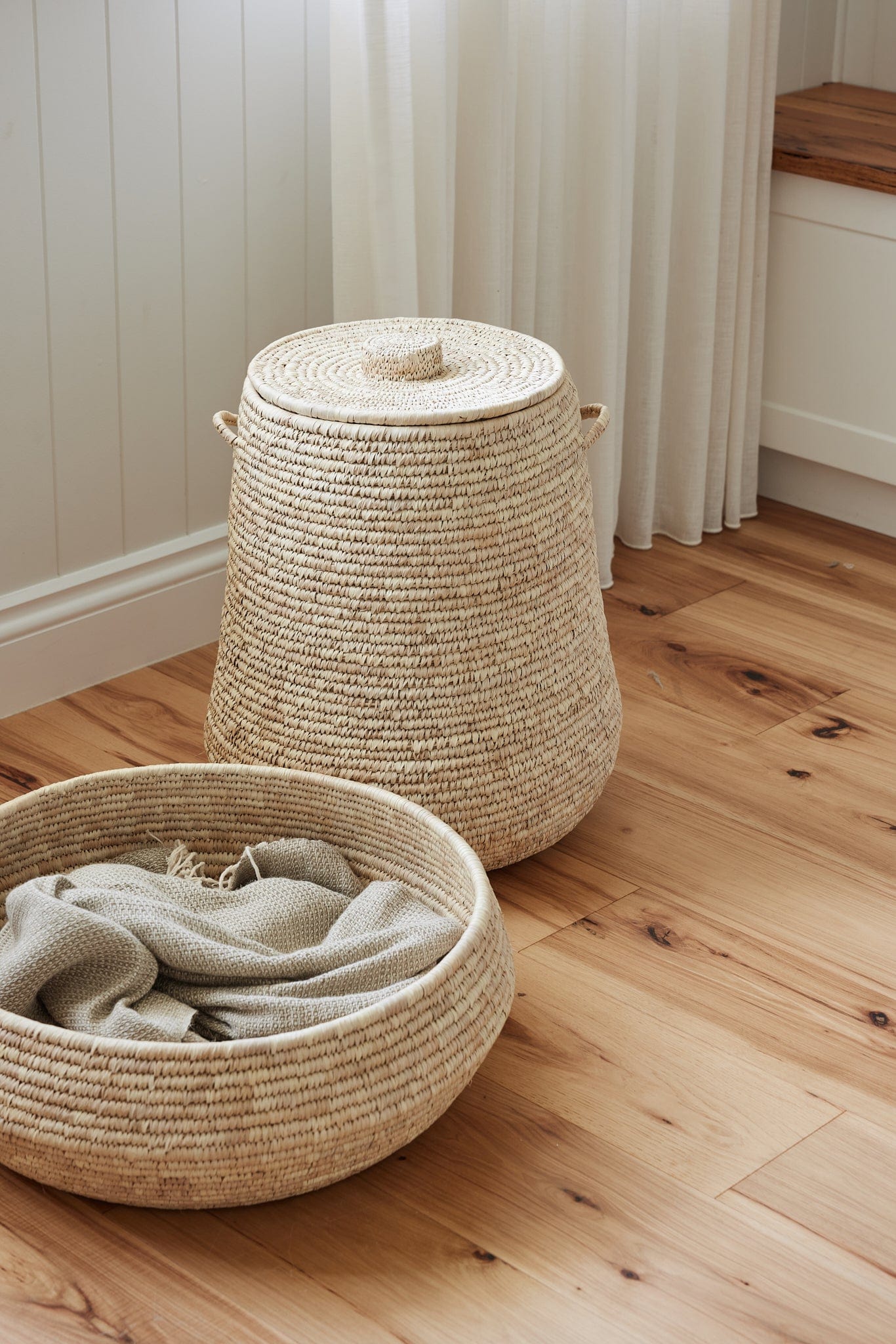 Uma Throw - Edle Kombination aus Naturleinen und Baumwolle