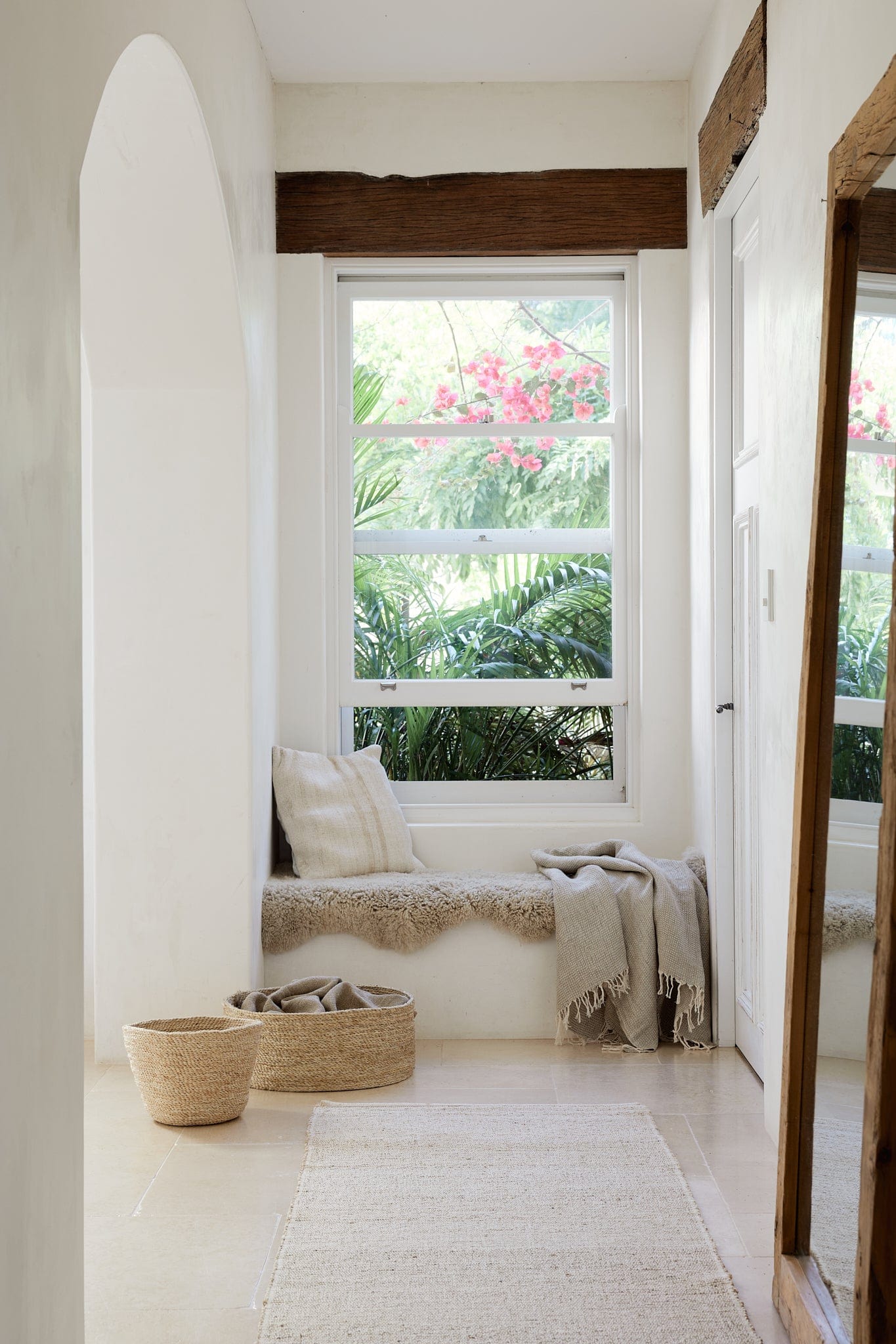 Uma Throw - Edle Kombination aus Naturleinen und Baumwolle