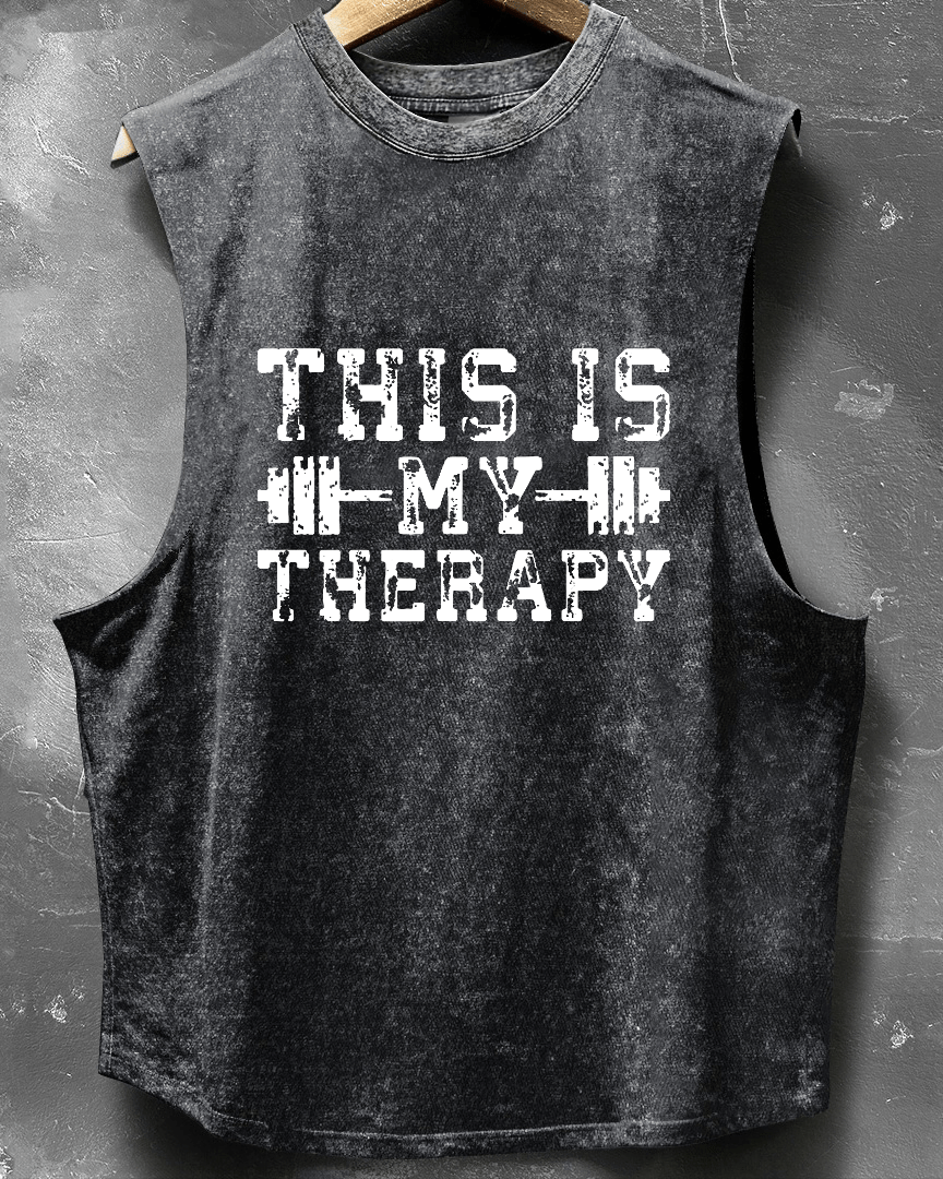THIS IS MY THERAPY - Ärmelloses Tanktop von AthleticHub
