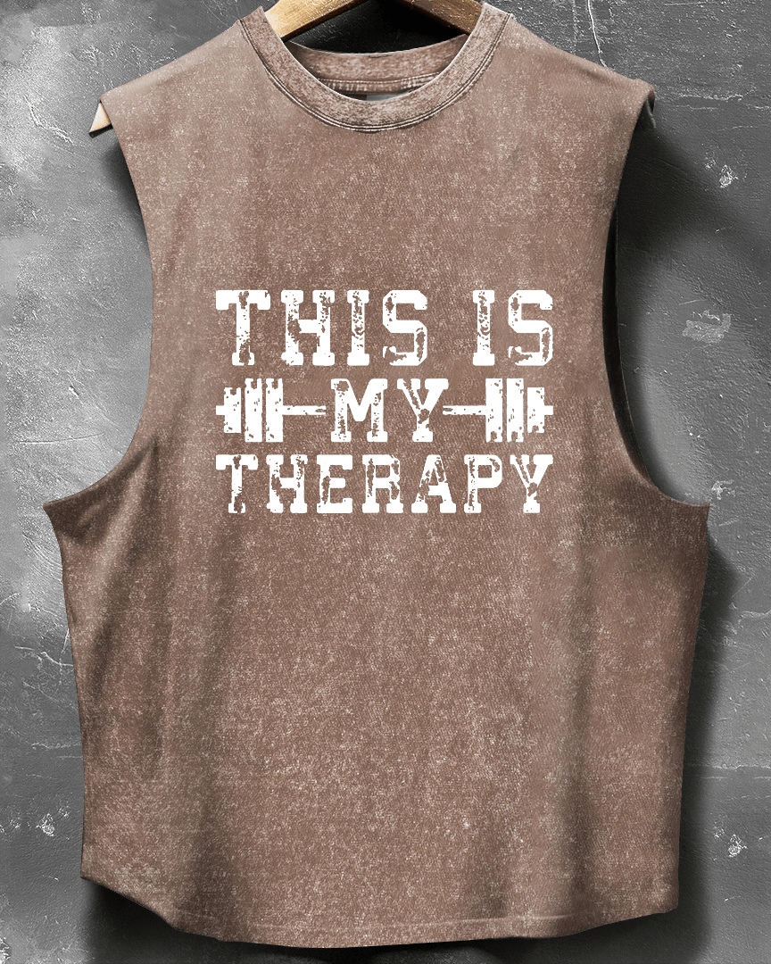 THIS IS MY THERAPY - Ärmelloses Tanktop von AthleticHub
