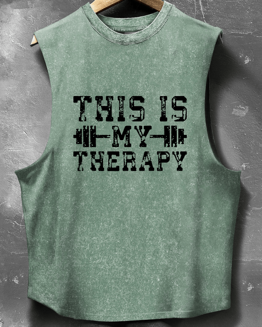 THIS IS MY THERAPY - Ärmelloses Tanktop von AthleticHub