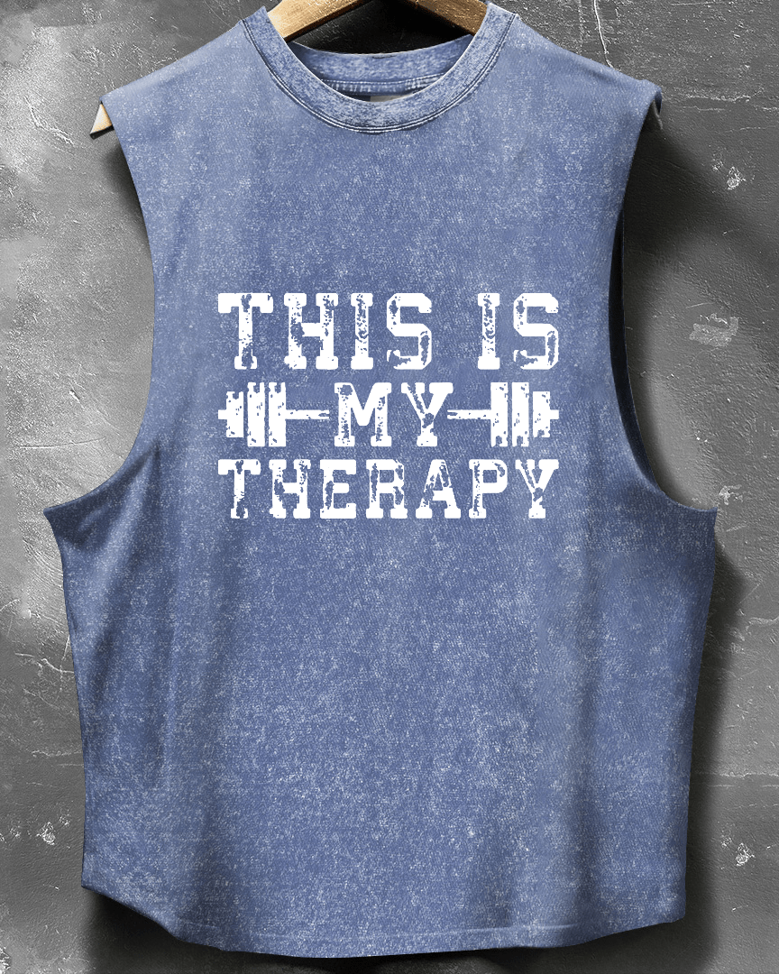 THIS IS MY THERAPY - Ärmelloses Tanktop von AthleticHub