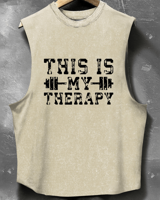 THIS IS MY THERAPY - Ärmelloses Tanktop von AthleticHub