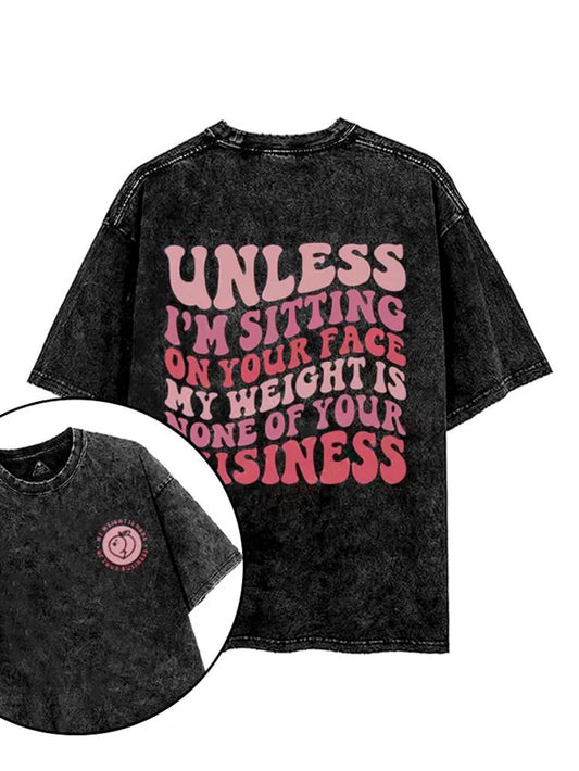 „Sitzplatz für zwei: T-Shirt mit frechem Spruch“