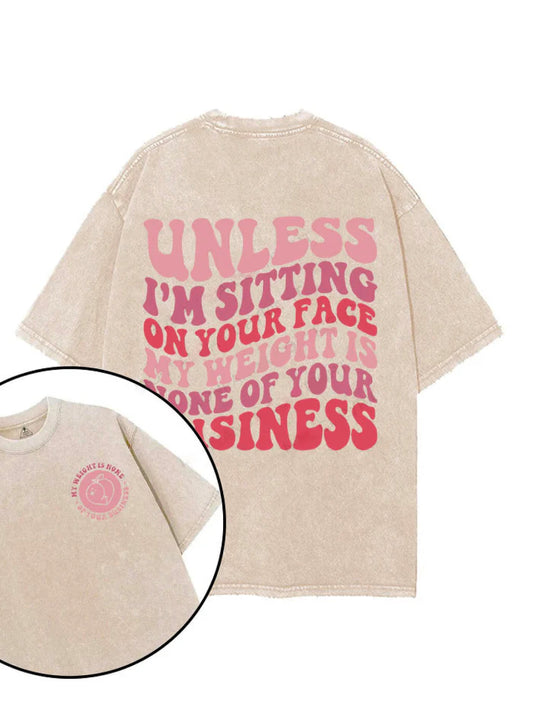 „Sitzplatz für zwei: T-Shirt mit frechem Spruch“